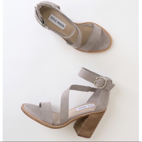 Steve Madden Shoes - Steve Madden Collins Suede Sandal Gray